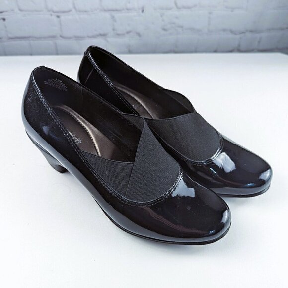 Easy Spirit Black Patent Leather Heels 6.5M - Picture 2 of 11